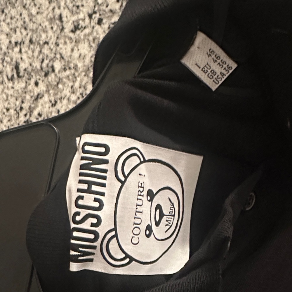 Moschino Black Polo with Bear Emblem NWT - Picture 3 of 3